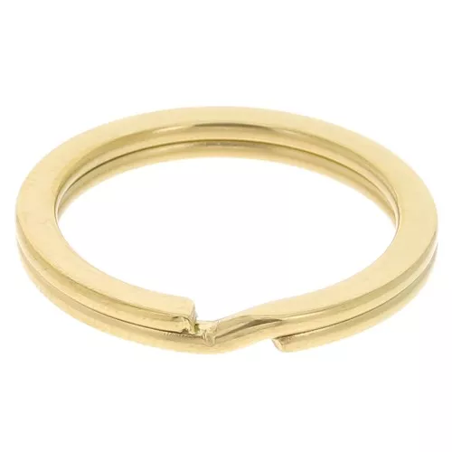 Porte clés anneau à personnaliser 25 mm - Acier inoxydable Doré x1
