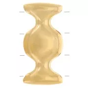 Cymbal - Connecteur pour perles Ginko Duo 18x9 mm Dialiskari III - Doré à l'or fin