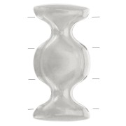 Cymbal - Connecteur pour perles Ginko Duo 18x9 mm Dialiskari III - Argenté vieilli|raw }}