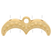 Cymbal - Embout tissage de perles Ginko Duo 20x8 mm Avolathonisi III - Doré Or fin|raw }}