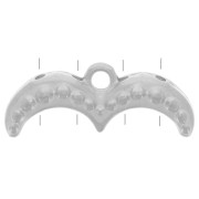 Cymbal - Embout tissage de perles Ginko Duo 20x8 mm Avolathonisi III - Arg vieilli