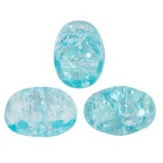 Perles en verre Samos® par Puca® 7x5 mm - New Cracked Aqua x10g|raw }}