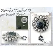 Perles en verre Samos® par Puca® 7x5 mm - New Cracked Crystal x10g