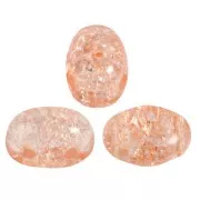 Perles en verre Samos® par Puca® 7x5 mm - New Cracked Light Peach x10g