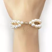 Fermoir aimanté 10x4 mm avec chainette Forçat limée de sécurité 7 cm - Argent 925