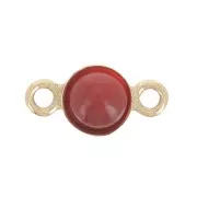 Intercalaire serti rond pour cabochon fond plat 3 mm - Gold filled (or laminé) x1