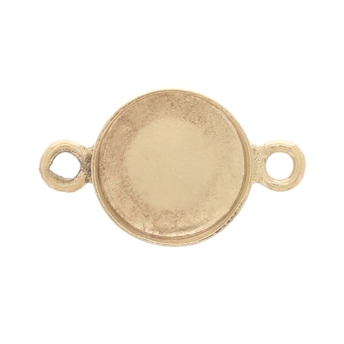 Intercalaire serti rond pour cabochon fond plat 5 mm - Gold filled (or laminé) x1
