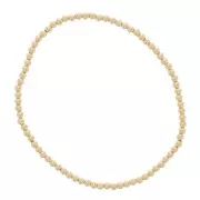 Bracelet élastique avec perles rondes 2 mm - Gold filled (or laminé) x1