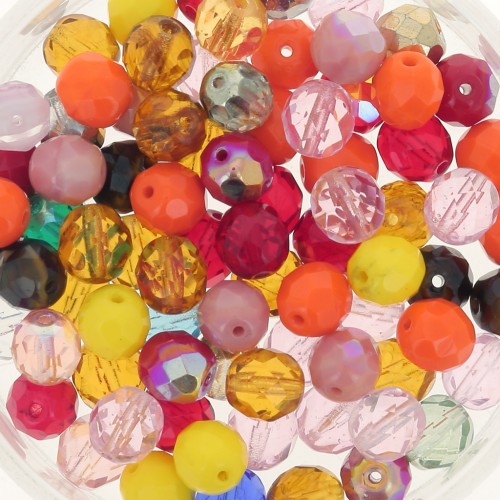 Assortiment de facettes 8 mm - Multicolore x50g