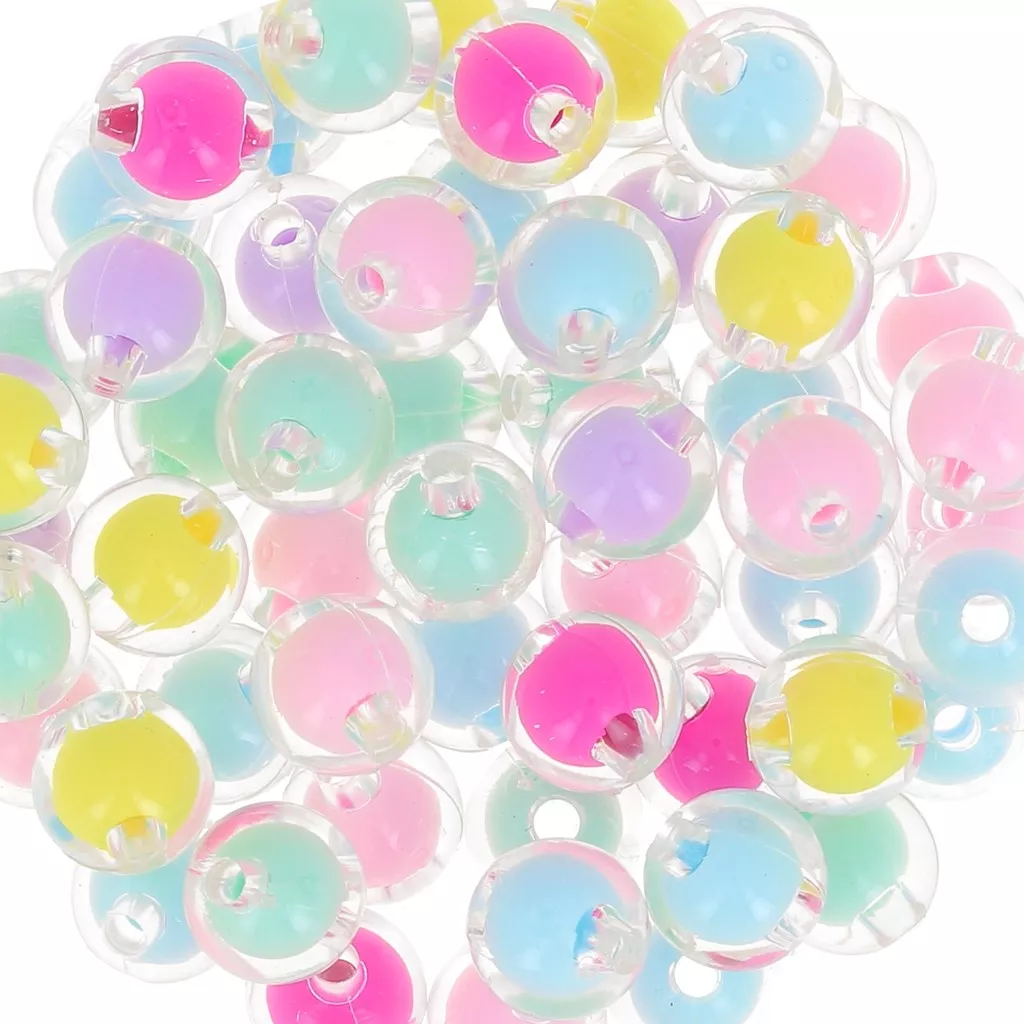 Perles en verre sur Fil Rondes 4 mm Millefio
