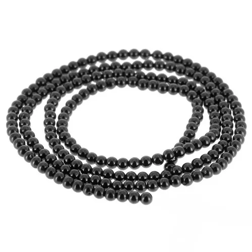 Perles rondes 2.5 mm pierre gemme - Spinelle noir x38cm
