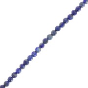 Perles rondes facettées 3 mm pierre gemme - Lapis lazuli x39cm