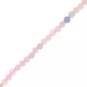 Perles rondes facettées 3 mm pierre gemme - Morganite x39cm