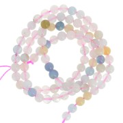 Perles rondes 4.5 mm pierre gemme - Morganite x39cm