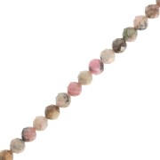 Perles rondes facettées 4.5 mm pierre gemme - Rhodonite x38cm