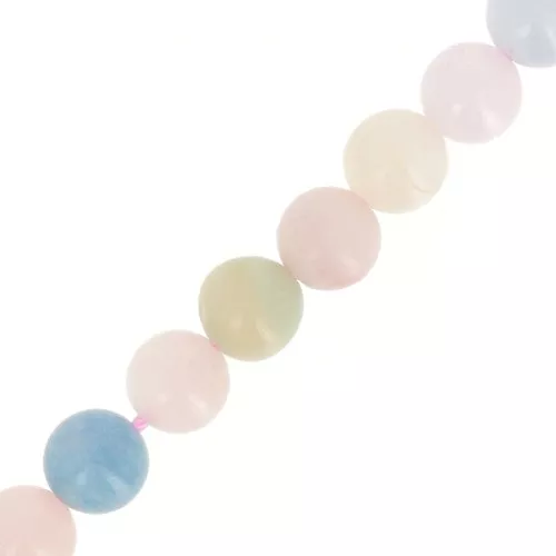 Perles rondes 8.5 mm pierre gemme - Morganite x38cm