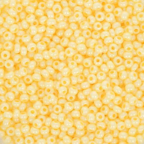 Perles rocailles Preciosa 11/0 2 mm - Opaque Yellow Terra Pearl x20g