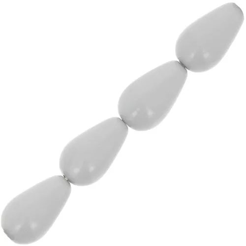Perles nacrées Preciosa - Pearshape Pearl 10x6 mm - Ceramic Grey x10