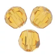 Perles rondes facettées Preciosa - Round Bead 3 mm - Topaz x20