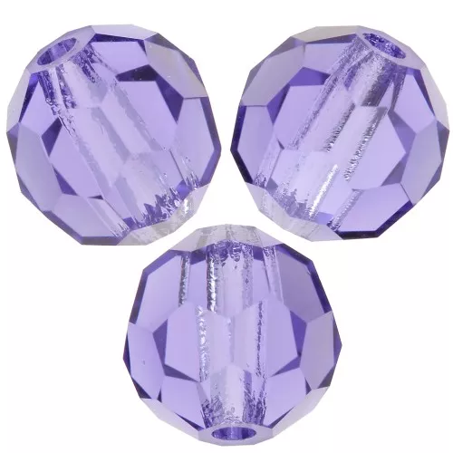 Perles rondes facettées Preciosa - Round Bead 4 mm - Tanzanite x20