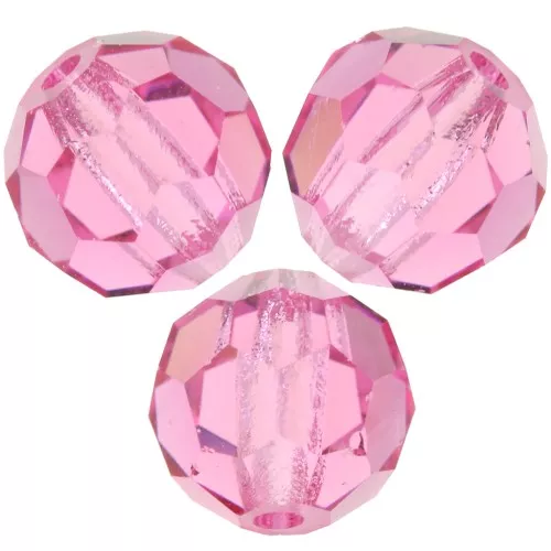 Perles rondes facettées Preciosa - Round Bead 4 mm - Rose x20