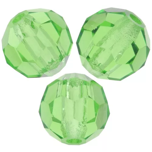 Perles rondes facettées Preciosa - Round Bead 4 mm - Peridot x20