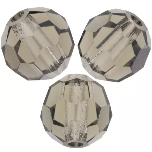 Perles rondes facettées Preciosa - Round Bead 4 mm - Black Diamond x20