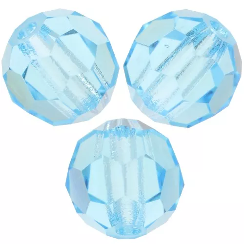 Perles rondes facettées Preciosa - Round Bead 4 mm - Aqua Bohemica x20
