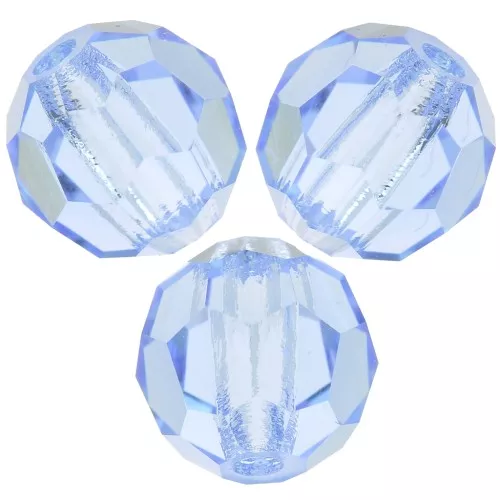 Perles rondes facettées Preciosa - Round Bead 5 mm - Light Sapphire x15