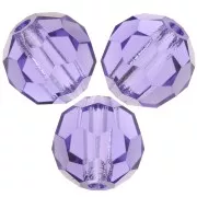 Perles rondes facettées Preciosa - Round Bead 5 mm - Tanzanite x15