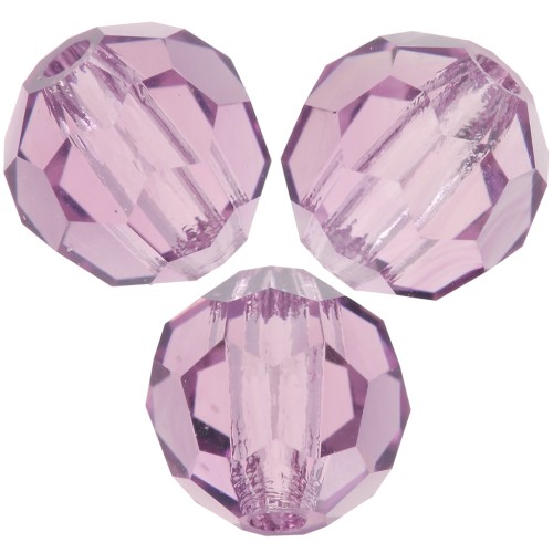 Perles rondes facettées Preciosa - Round Bead 5 mm - Light Amethyst x15