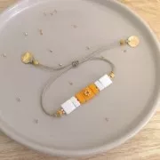 Bobine de fil ciré Linhasita pour micro macramé 0.75 mm - Bleu gris (549) x228m