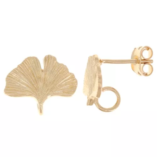 Boucles D'oreilles Clous Ananas Plaqué Or – Dimensions 10x5mm, Neuf Avec étiquettes – EAN 3701055236174