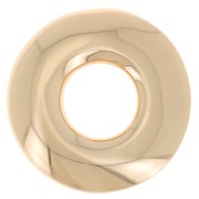 Pendentif donuts aplati 15 mm - Plaqué Or 3 microns x1|raw }}