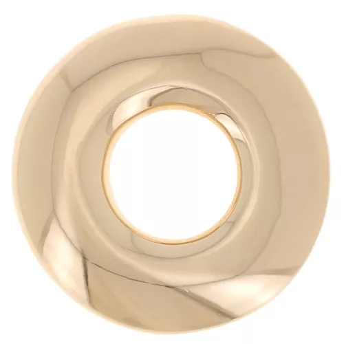 Pendentif donuts aplati 15 mm - Plaqué Or 3 microns x1
