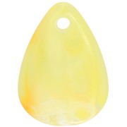 Sequins pétales de fleurs incurvés 17 mm en acrylique - Marbré Jaune x15