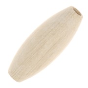 Cadeau - Perle en bois ovale - olive en bois brut 40x15 mm - Naturel x1