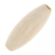 Cadeau - Perle en bois ovale - olive en bois brut 40x15 mm - Naturel x1