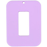 Pendentif rectangle évidé en acrylique transparent 40x30 mm - Violet clair x1|raw }}