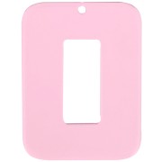 Pendentif rectangle évidé en acrylique transparent 40x30 mm - Rose x1|raw }}