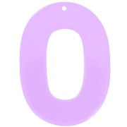 Pendentif ovale évidé en acrylique transparent 47x34 mm - Violet clair x1|raw }}