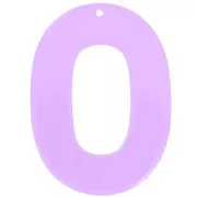 Violet - Pendentif ovale évidé en acrylique transparent 47x34 mm - Violet clair x1 Pendentif ovale évidé en acrylique transparent 47x34 mm - Violet clair x1