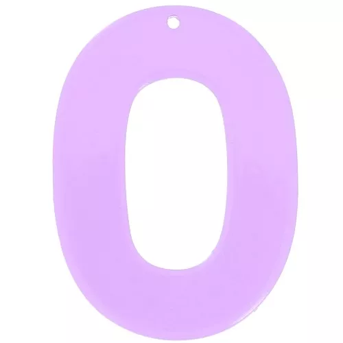 Pendentif ovale évidé en acrylique transparent 47x34 mm - Violet clair x1