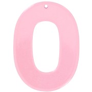 Pendentif ovale évidé en acrylique transparent 47x34 mm - Rose x1|raw }}