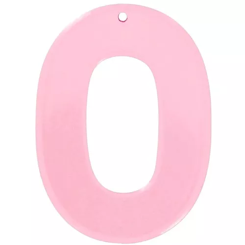 Pendentif ovale évidé en acrylique transparent 47x34 mm - Rose x1