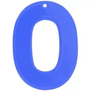 Bleu - Pendentif ovale évidé en acrylique transparent 47x34 mm - Bleu électrique x1 Pendentif ovale évidé en acrylique transparent 47x34 mm - Bleu électrique x1