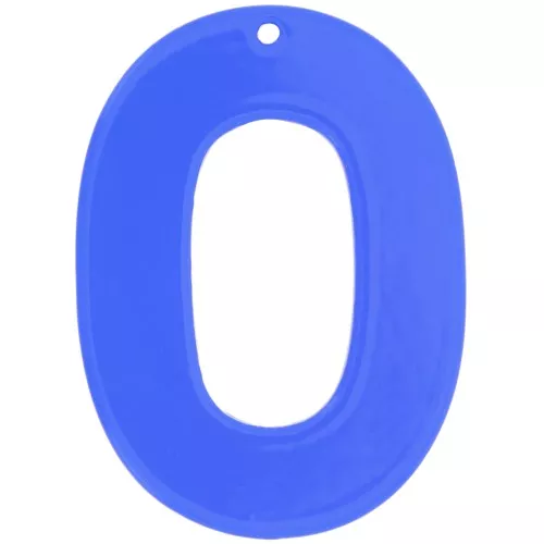 Pendentif ovale évidé en acrylique transparent 47x34 mm - Bleu électrique x1