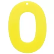 Jaune - Pendentif ovale évidé en acrylique opaque 47x34 mm - Jaune fluo x1 Pendentif ovale évidé en acrylique opaque 47x34 mm - Jaune fluo x1