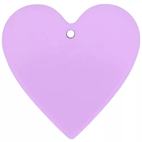 Pendentif coeur 31x32 mm en acrylique transparent - Violet clair x1