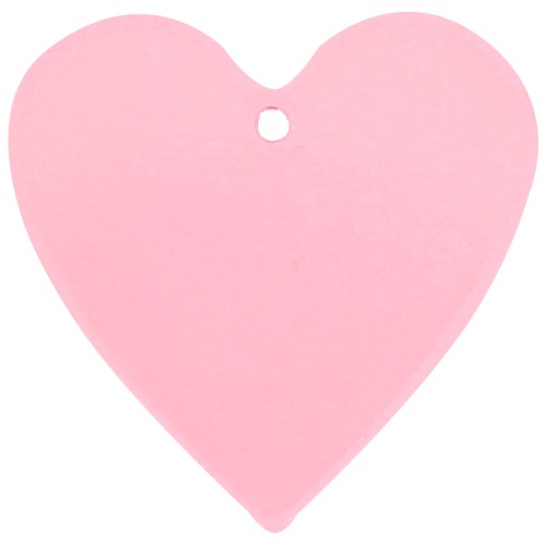 Pendentif coeur 31x32 mm en acrylique transparent - Rose x1